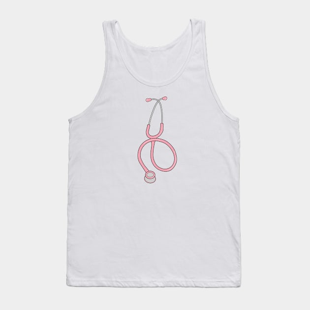 Pink stethoscope Tank Top by Dr.Bear